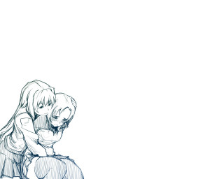 Couple sitting rock line drawing - free love wallpaper