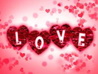 Red heart love pink background - a red heart free wallpaper