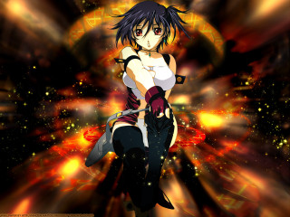 Eizan kikukawa fantasy portrait flaming - a white top free wallpaper