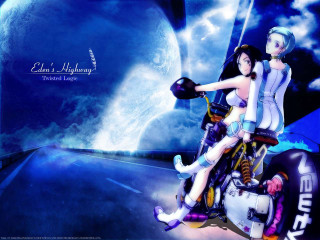 Sky moon motorcycle fantasy album - a couple of people free wallpaper for desktop
