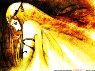 Woman veiled autumn fire phoenix - a painting of a woman free wallpaper
