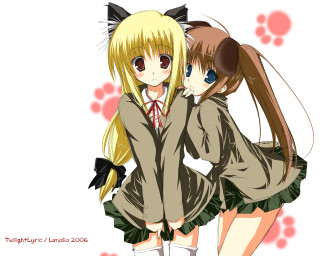 Anime girls cat ears rayonism - the other wearing free wallpaper
