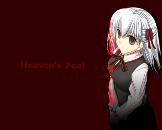 White hair girl red background - gothic free wallpaper