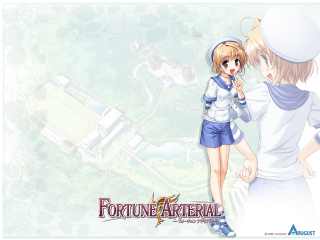 Anime couple city park portrait - serial free wallpaper for desktop