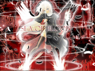 Angelic bloodied wings gothic music - a anime character free wallpaper