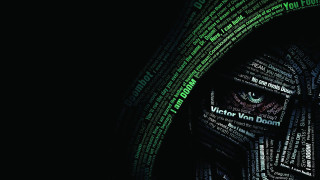 Man black background words green - vector free wallpaper