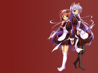Anime girls cat ears tail 2 - a cat ear free wallpaper