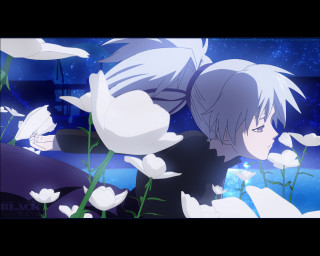Sky stars flowers astronaut anime - a blue sky free wallpaper