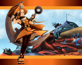 Woman costume gun train neo - a train in the background free wallpaper