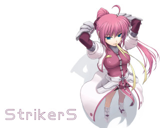 Girl pinkoutfit whitebackground strikens annthetis - a character portrait free wallpaper