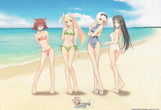 Group women beach bikinis ocean - bikinis free wallpaper