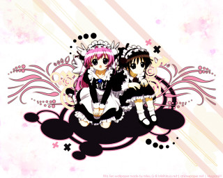 Pink hair anime girls cloud - two anime girl free wallpaper