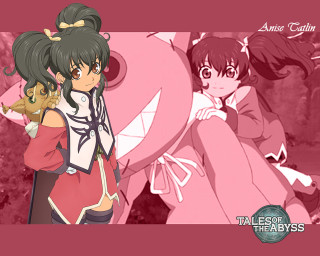 Anime couple pink red white 2 - ufotable free wallpaper