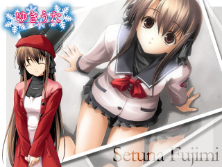 Girl red coat and white - aimitsu free wallpaper for desktop