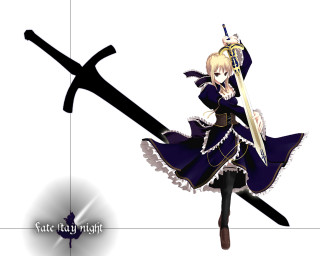 Alice prin gothic saber blonde - a sword and a sword blade free wallpaper