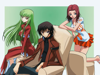 Three girls couch anime neo - neoromanticism free wallpaper