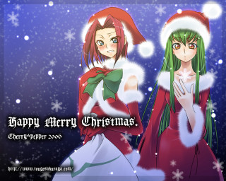 Anime christmas costumes reindeer snow - lyco art free wallpaper for desktop