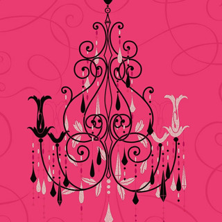 Pink chandelier black white designs - international typographic style free wallpaper