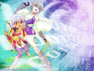 Anime characters blue purple background 2 - holography free wallpaper