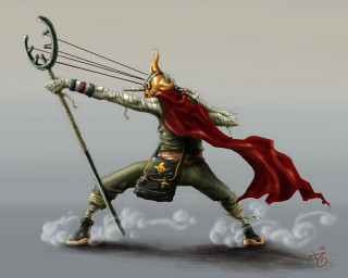 Epic fantasy hero bow redcape - a red cape free wallpaper