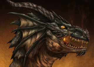 Dragon large mouth sharp teeth - dragon art free wallpaper