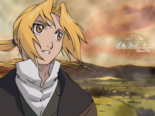 Blonde woman field sunset anime - a black jacket free wallpaper