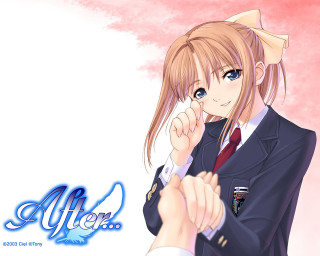 Girl suit blush blue background - her chin free wallpaper