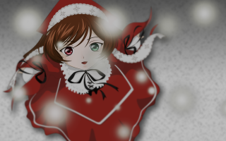 Girl red dress santa hat 4 - a red coat free wallpaper