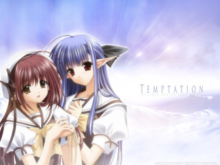 Anime girls cat ears blue 3 - a cat ear free wallpaper