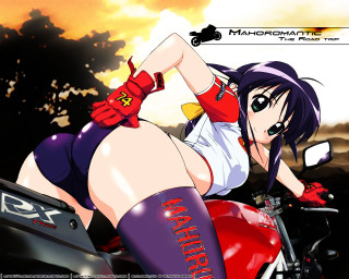 Woman motorcycle sunset gloves greeneyes - a woman riding free wallpaper