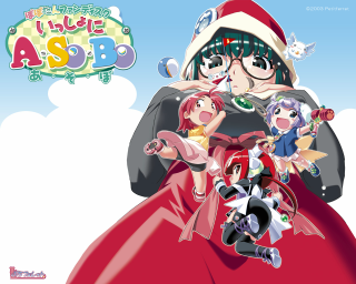 Cartoon red dress santa hat - other character free wallpaper