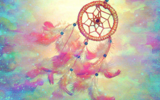 Dream catcher feathers colorful background - florianne becker free wallpaper