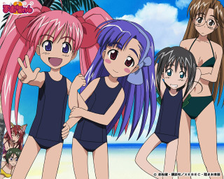 Beach girls palm trees anime 2 - palm tree free wallpaper