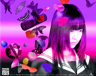 Purple butterflies hearts chiho aoshima - chiho aoshima free wallpaper