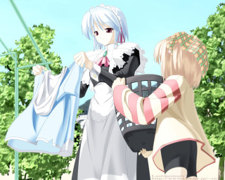 Anime girls laundry bike shorts - anime art free wallpaper