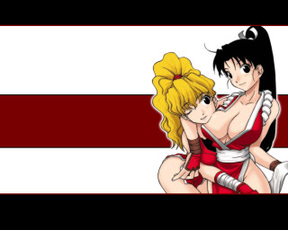 Anime couple hug stripe background - striped free wallpaper