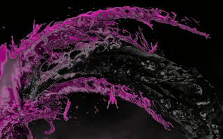 Black pink background water splash - octane rendering free wallpaper