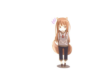 Wolf girl cat ears long - flat free wallpaper