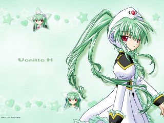 Green hair sailor girl starry - visual free wallpaper