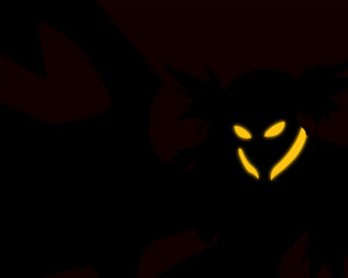 Yellow glowing alien face glowing - free minimalism wallpaper