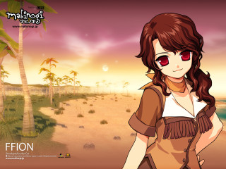 Girl brown dress beach palm - a brown dress free wallpaper