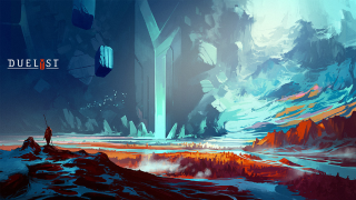 Man mountain waterfall fantasy landscape - anton fadeev free wallpaper