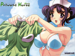 Cartoon girl green shirt manga - her chest free wallpaper