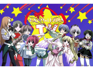 Star girls butterfly flag christmas - awataguchi takamitsu free wallpaper