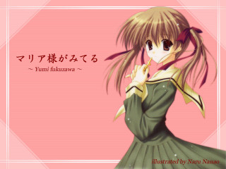 Girl green dress pink background - a white frame free wallpaper