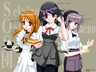 Three girls food tray cupcake - a spoon free wallpaper