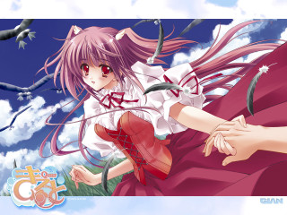 Pink hair girl flying arms - serial free wallpaper