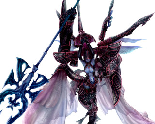 Demonic angelic warrior sword wings - its back free wallpaper