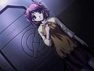 Purple haired girl metal door - purple hair free wallpaper for desktop