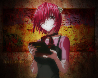 Pink haired girl blood injury - a tablet computer free wallpaper